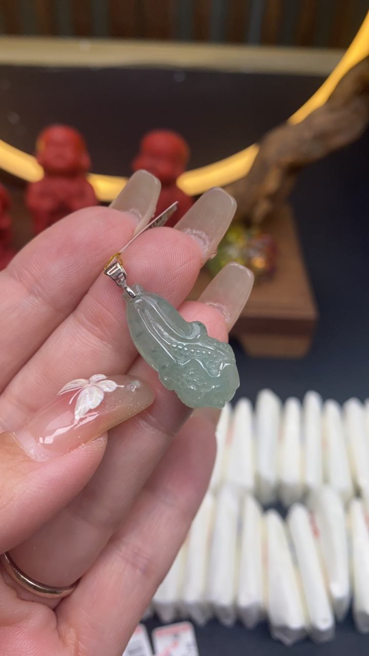 天然a货翡翠18k白菜770