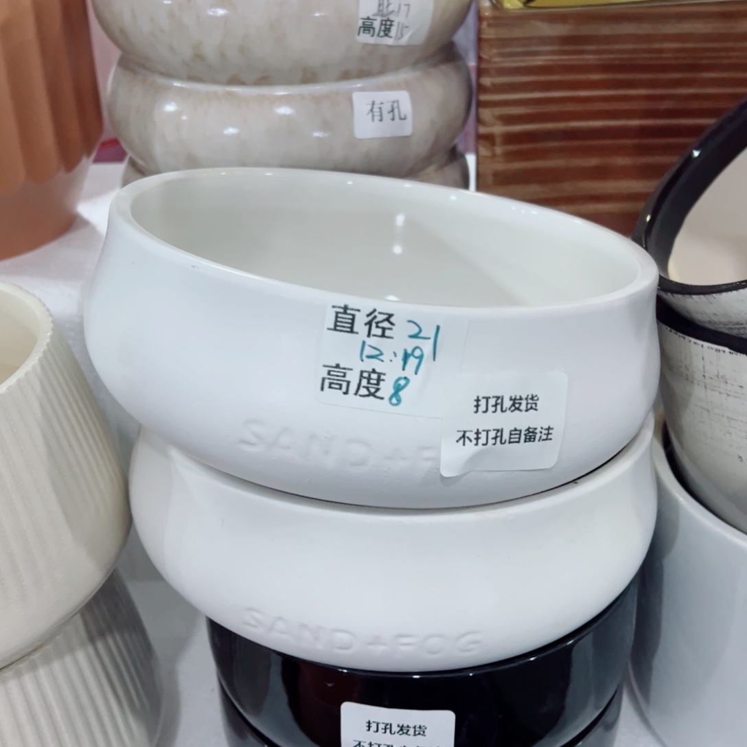 有孔，陶瓷花盆满10米包邮发货