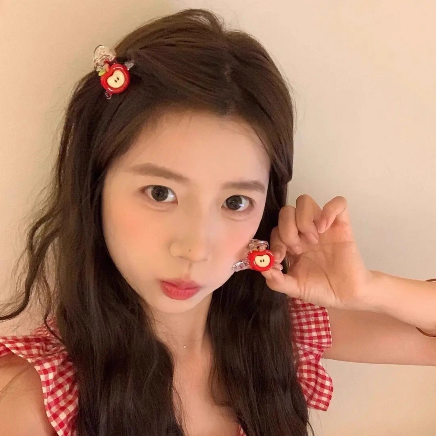 甜美可爱苹果抓夹意个性公主头少女感百搭小号发夹女款创刘海发饰