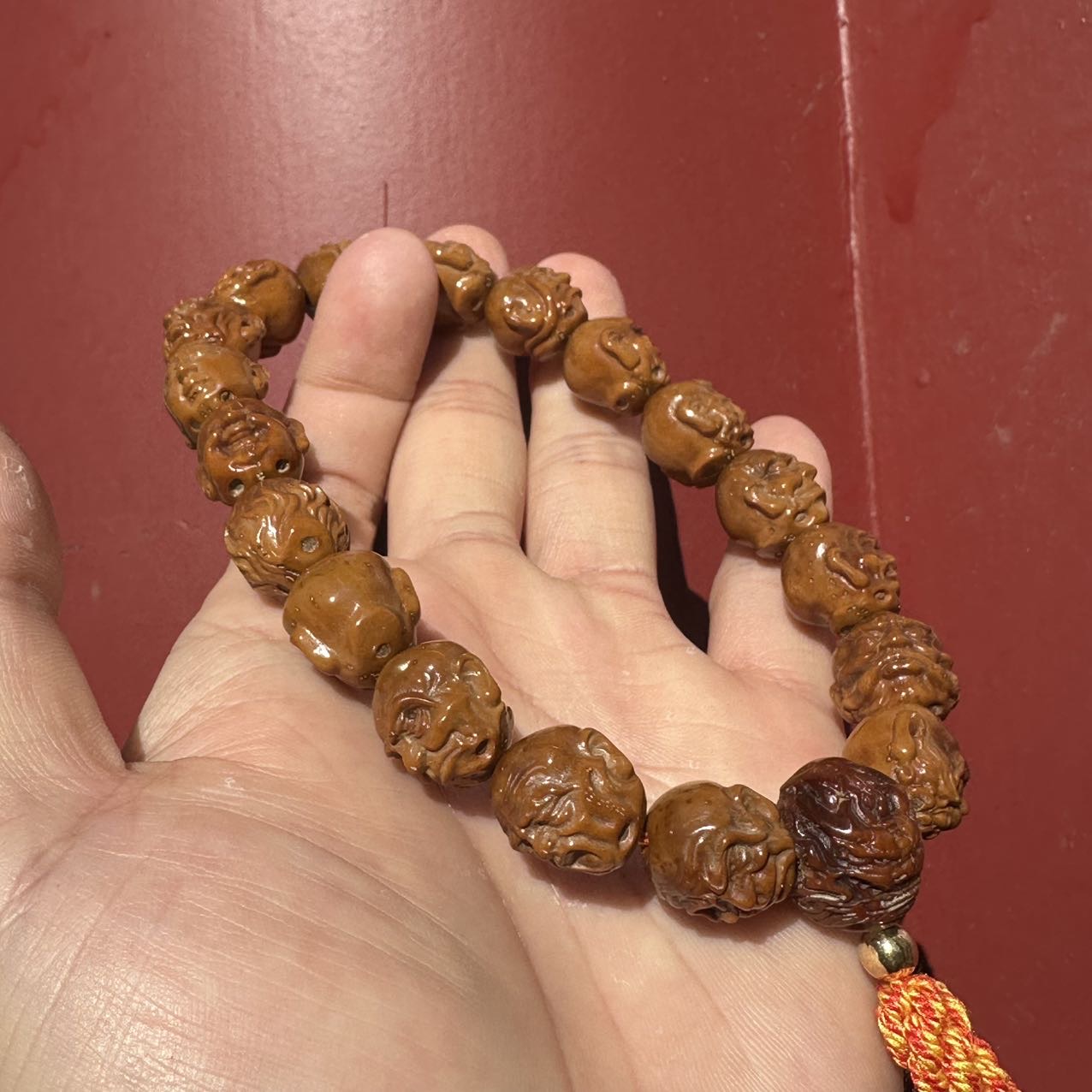 【阿钰推荐】 LY70969-紫金鼠黄甲十八罗汉手持手串-尺寸14mm-