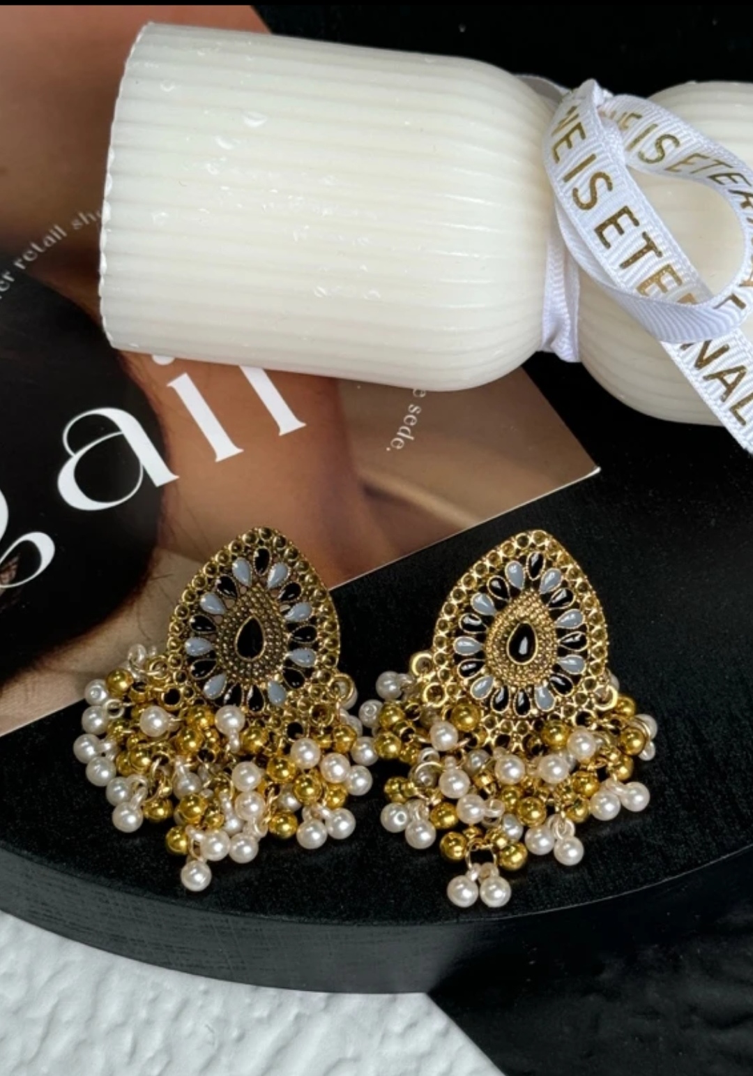 钛钢耳饰 钛钢耳饰 LARVINA民族风叮当耳环