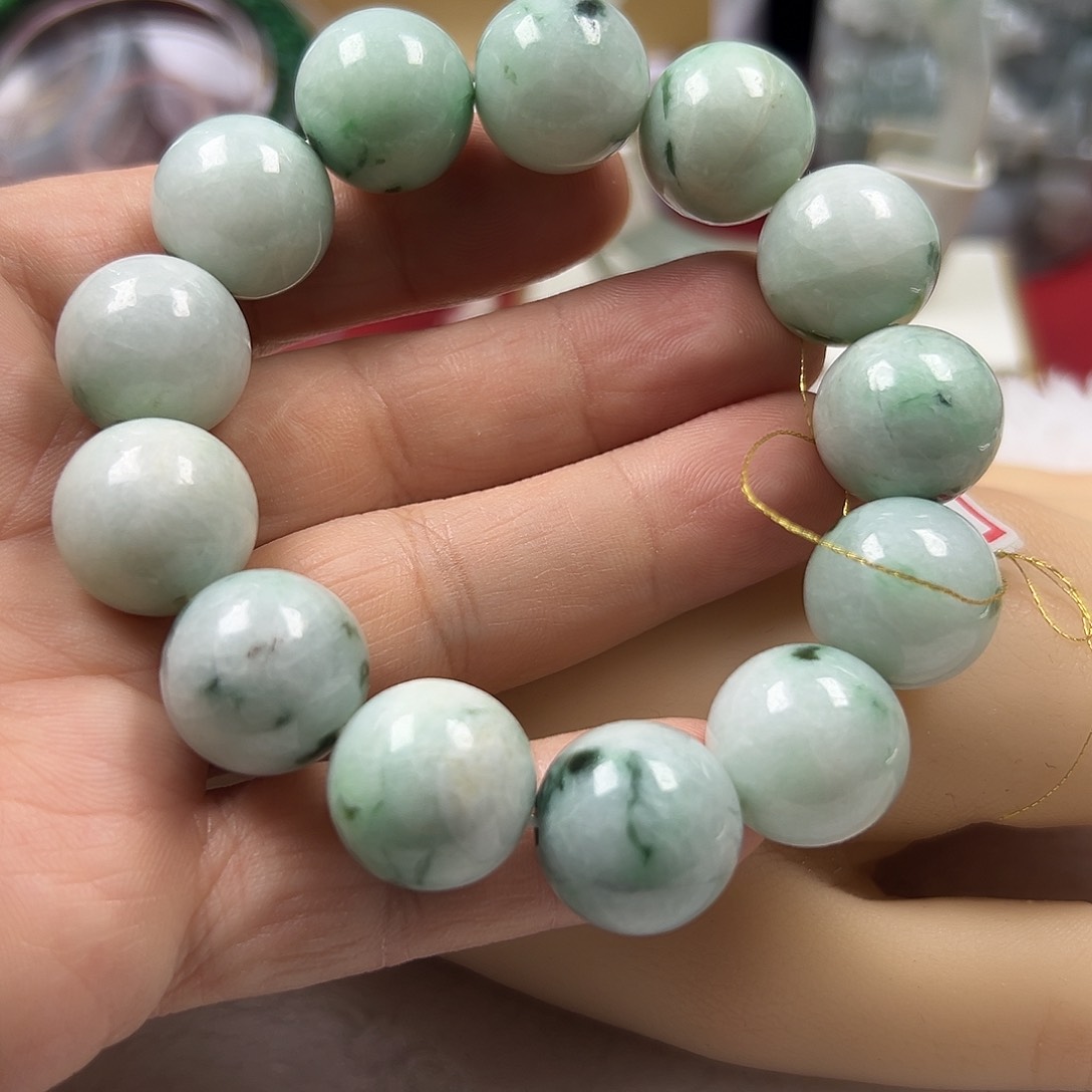 颈饰未镶嵌翡翠缅甸天然翡翠手串
