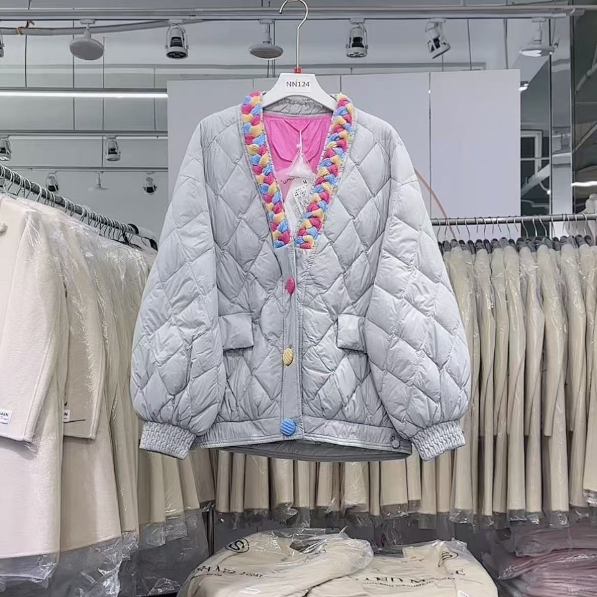 NN124-时尚女装设计感棉衣显瘦洋气百搭