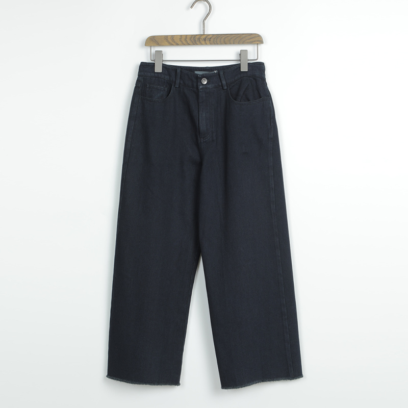 啦娜菲LANAFAY女士丈青色牛仔裤0C217