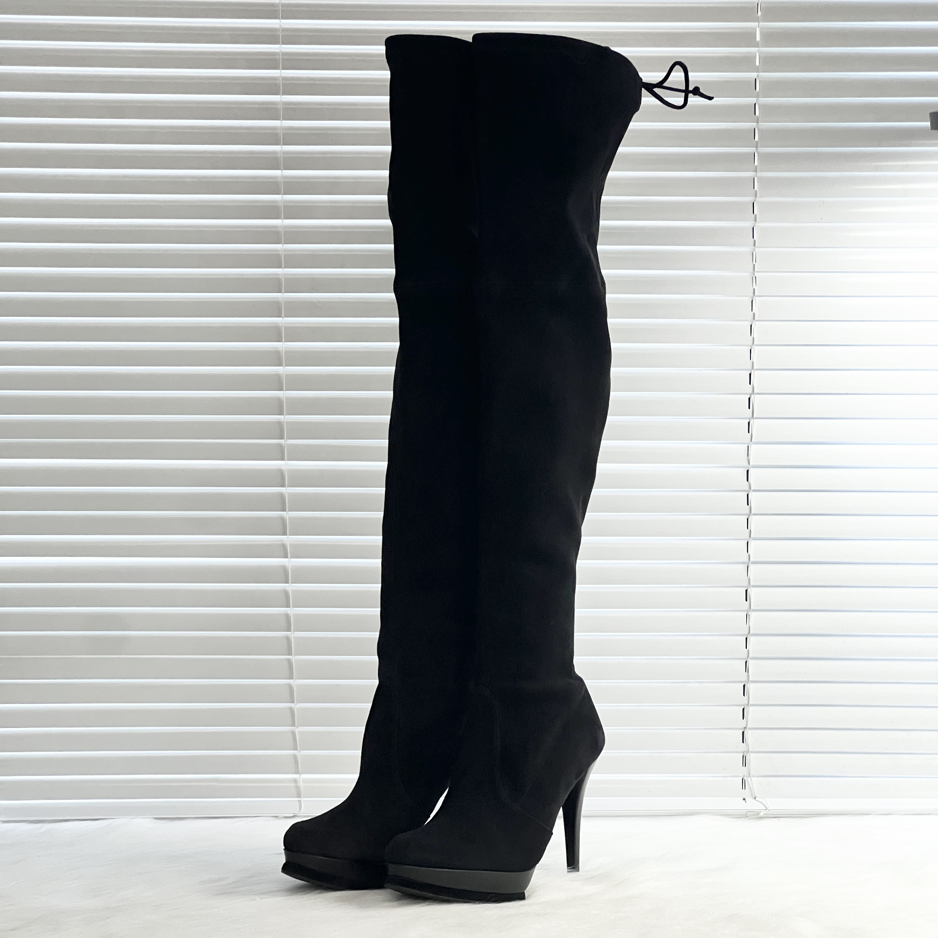 99新 StuartWeitzman 麂皮高跟高筒靴 36.5码 公价7k bd618