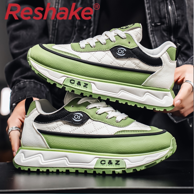 RESHAKE/后型格2025冬季男士厚底休闲板鞋时尚潮流轻奢百搭高级感
