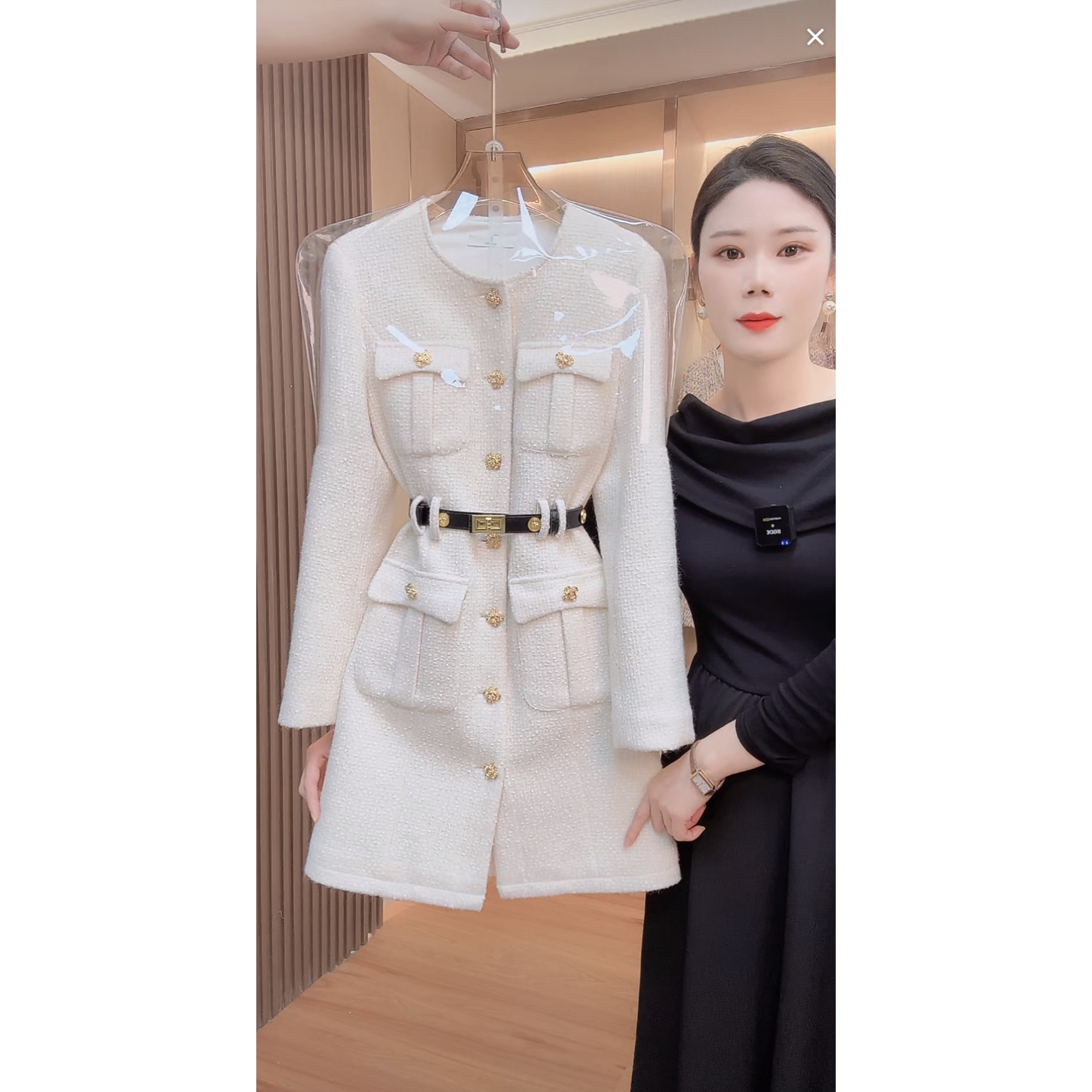 【语馨服饰】2381秋冬季新款气质高定显瘦小香风连衣裙