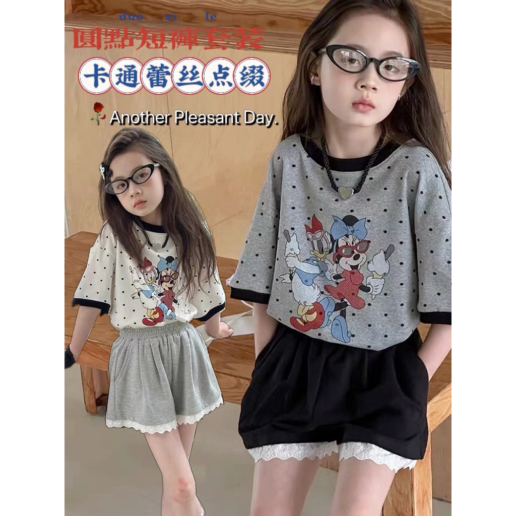 【清货】2025夏波点黛西米妮圆领短袖T恤(95%棉) D338 338 M