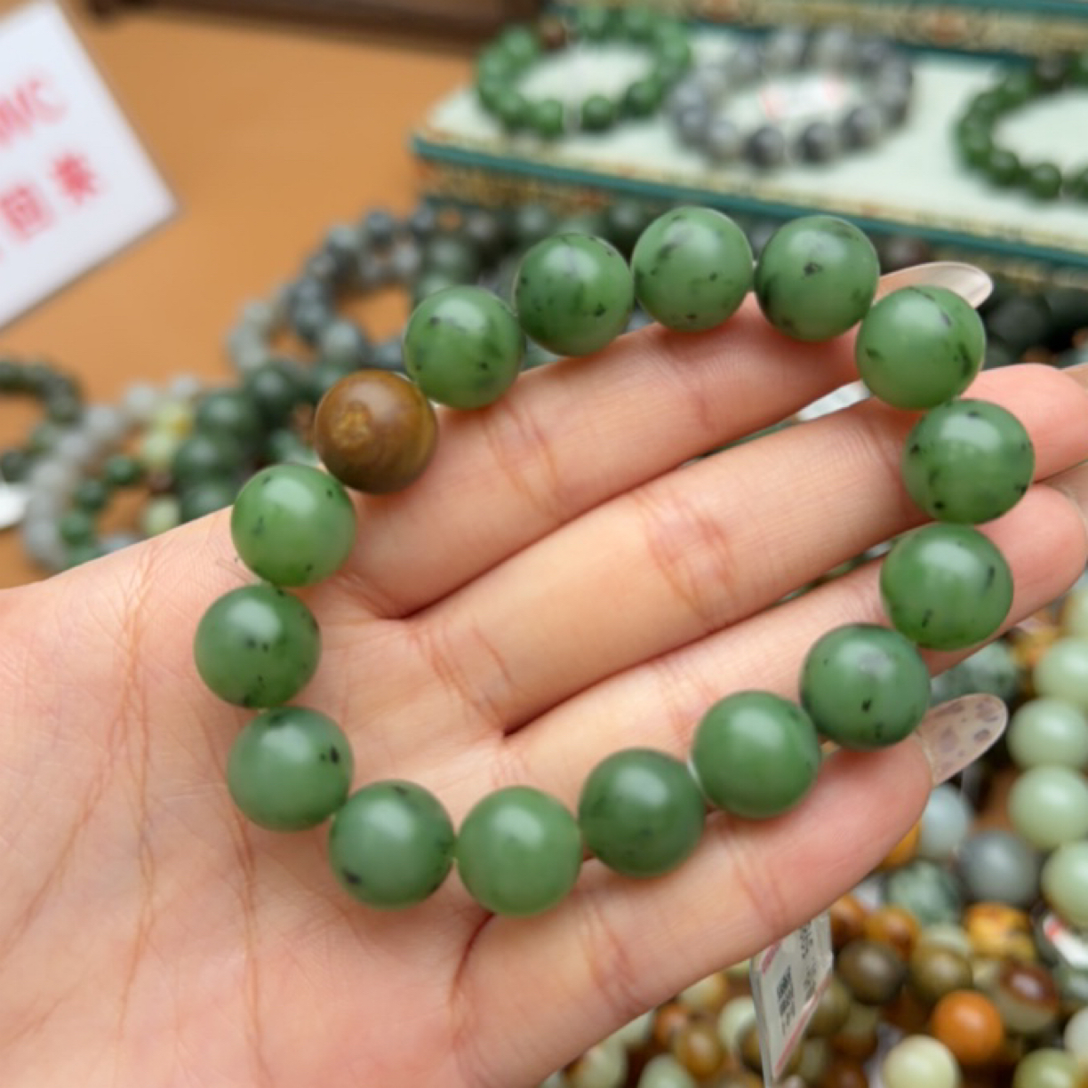 和田玉手串1231d拍一发一