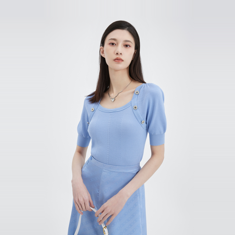 OBEG欧碧倩法式方领针织衫10462065