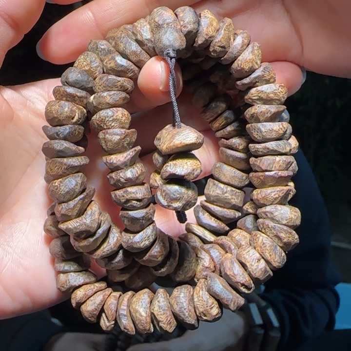 沉香手串道*自海南老白棋沉水树丁链子74克+