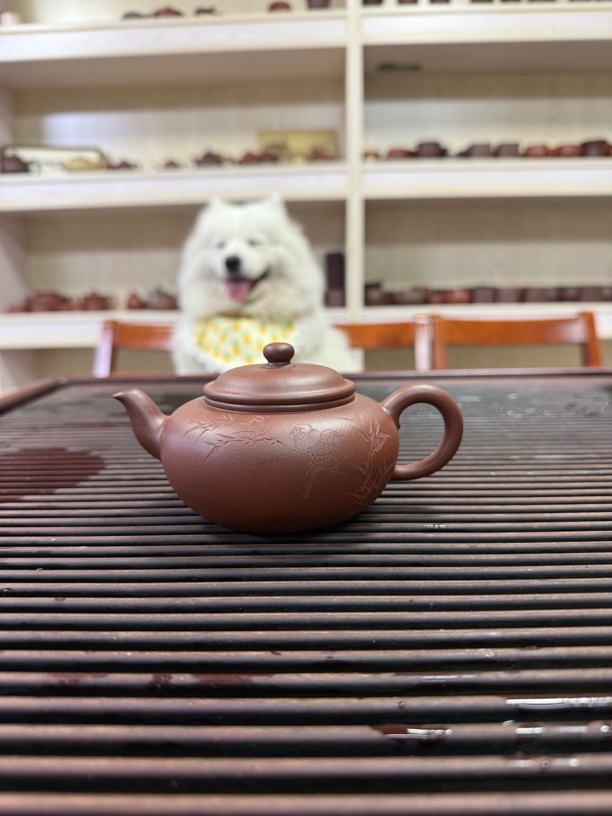 紫泥全手工扁樱壶