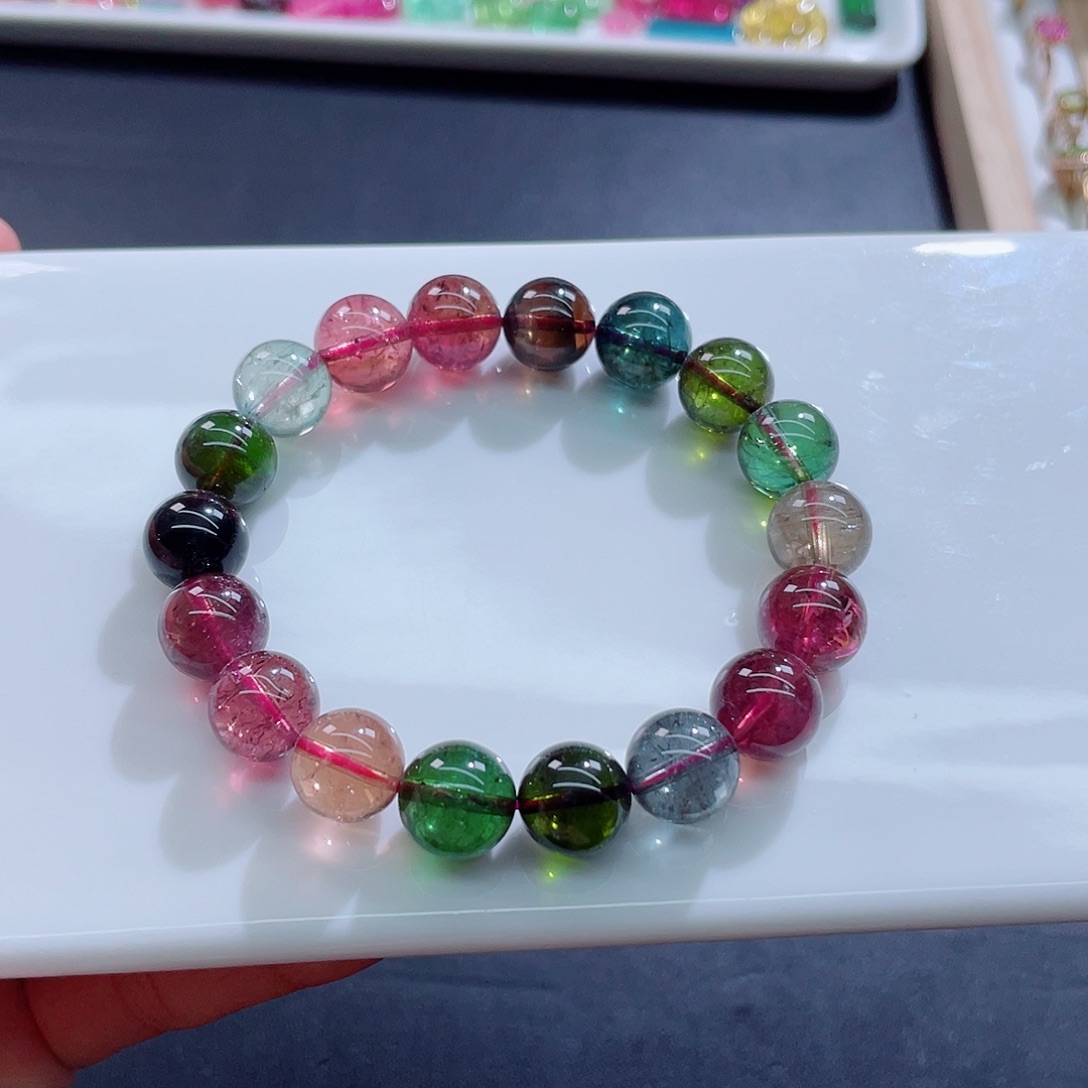 未镶嵌手链碧玺10.8mm左右