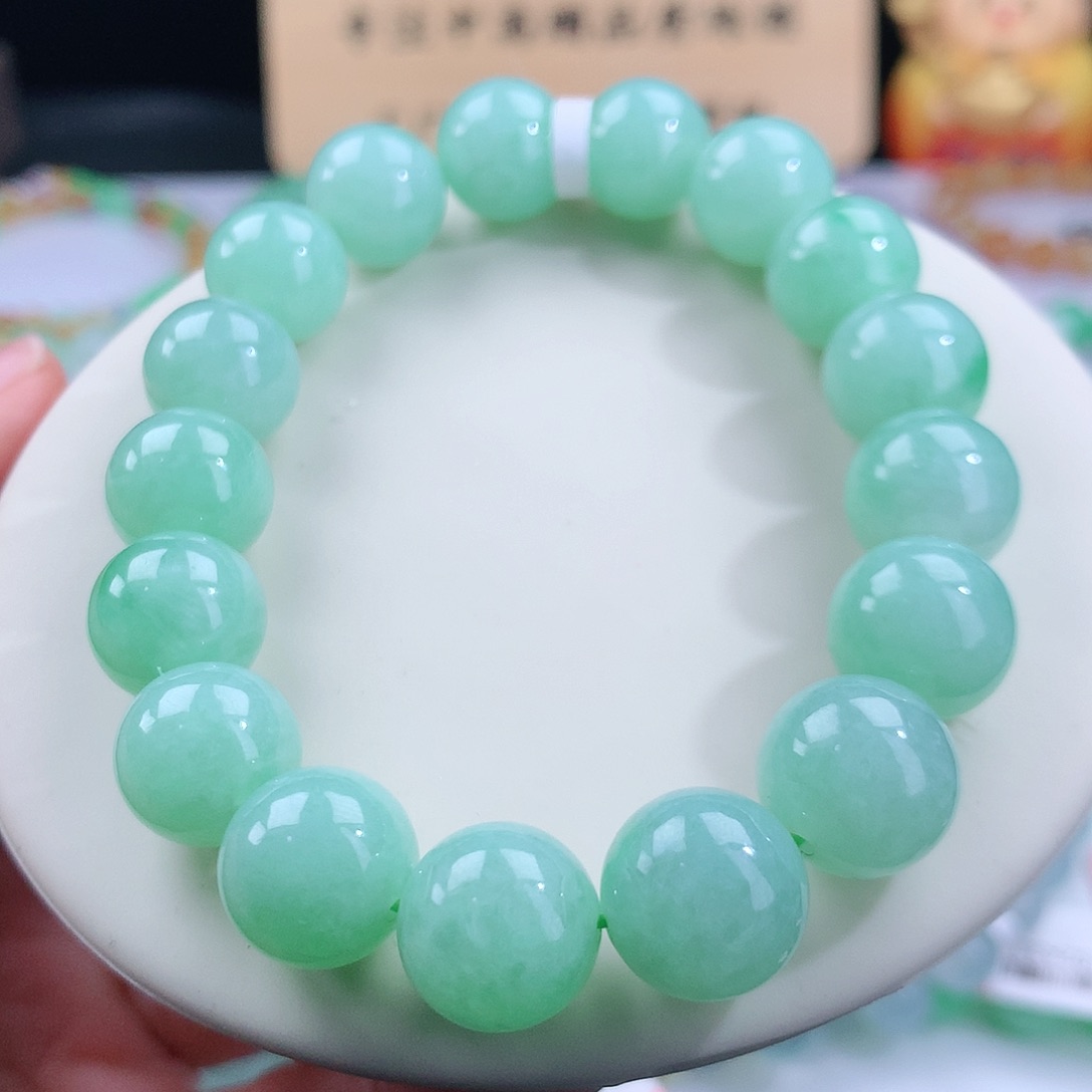 翡翠手链未镶嵌卡12.5