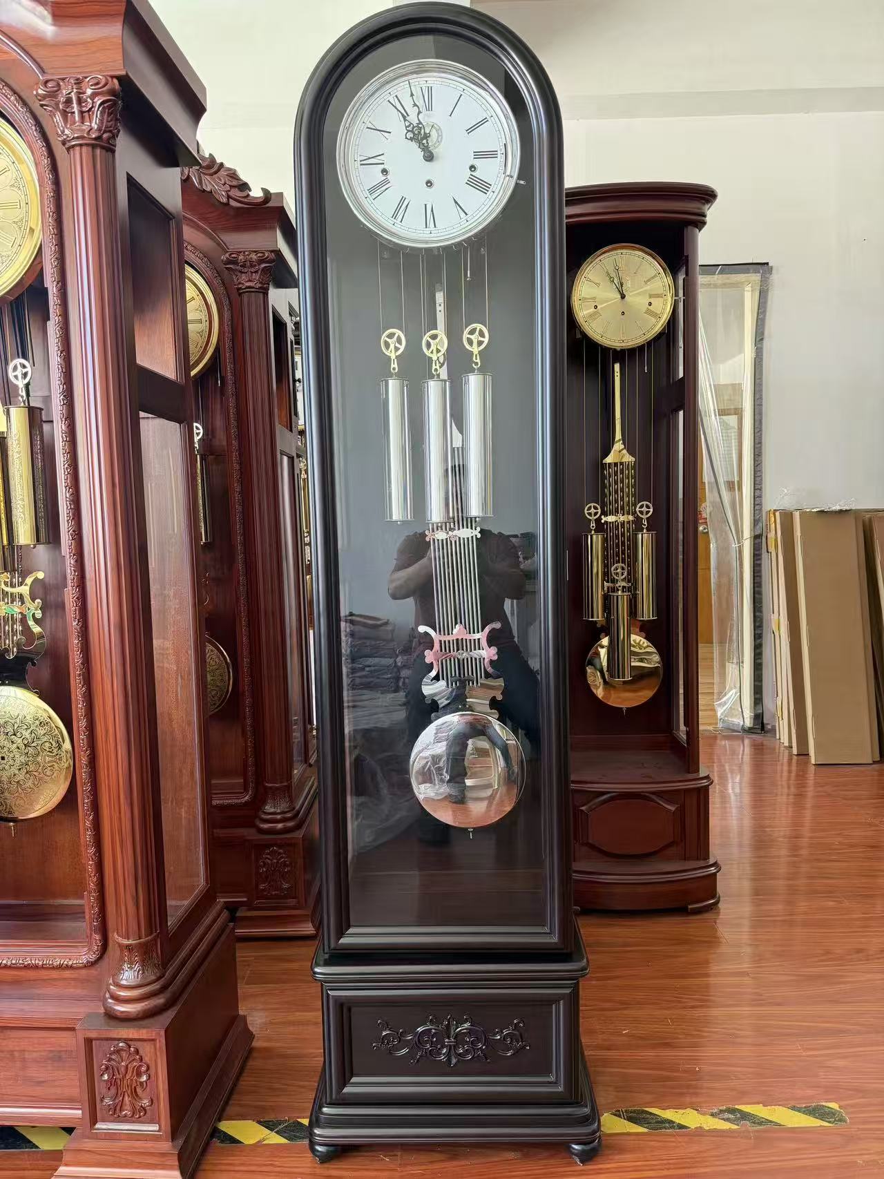 机械落地钟客厅现代简约创意实木座钟欧式复古