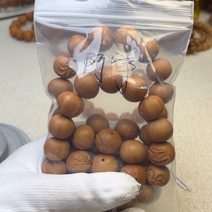 手串猴头核桃阿****)瑕疵单颗手串南瓜系列，不退不换