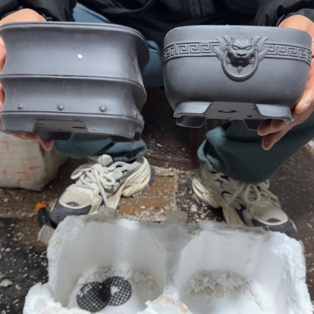 紫砂花盆瑕疵和瑕疵