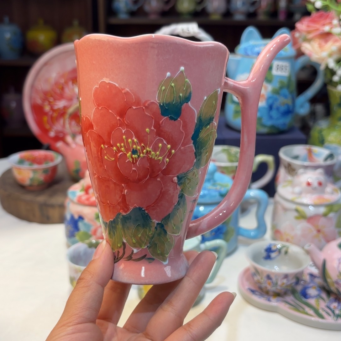 景德镇手绘高温釉下彩陶瓷茶具