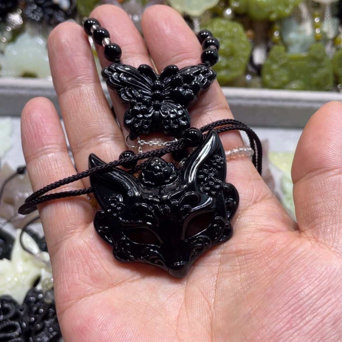 【闪购商品】岫玉颈饰未镶嵌笔****梦9吊坠