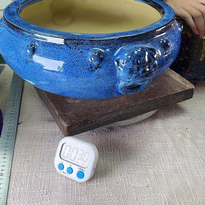 岳***飞泳坤堂石湾花盆陶瓷