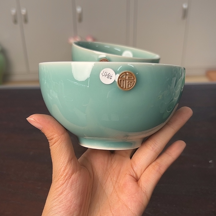 龙泉云间青瓷小米茶器