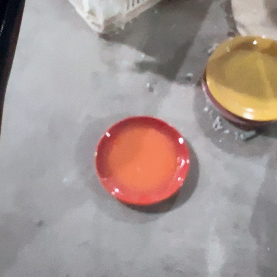 陶瓷 小圆盘 橙色色色