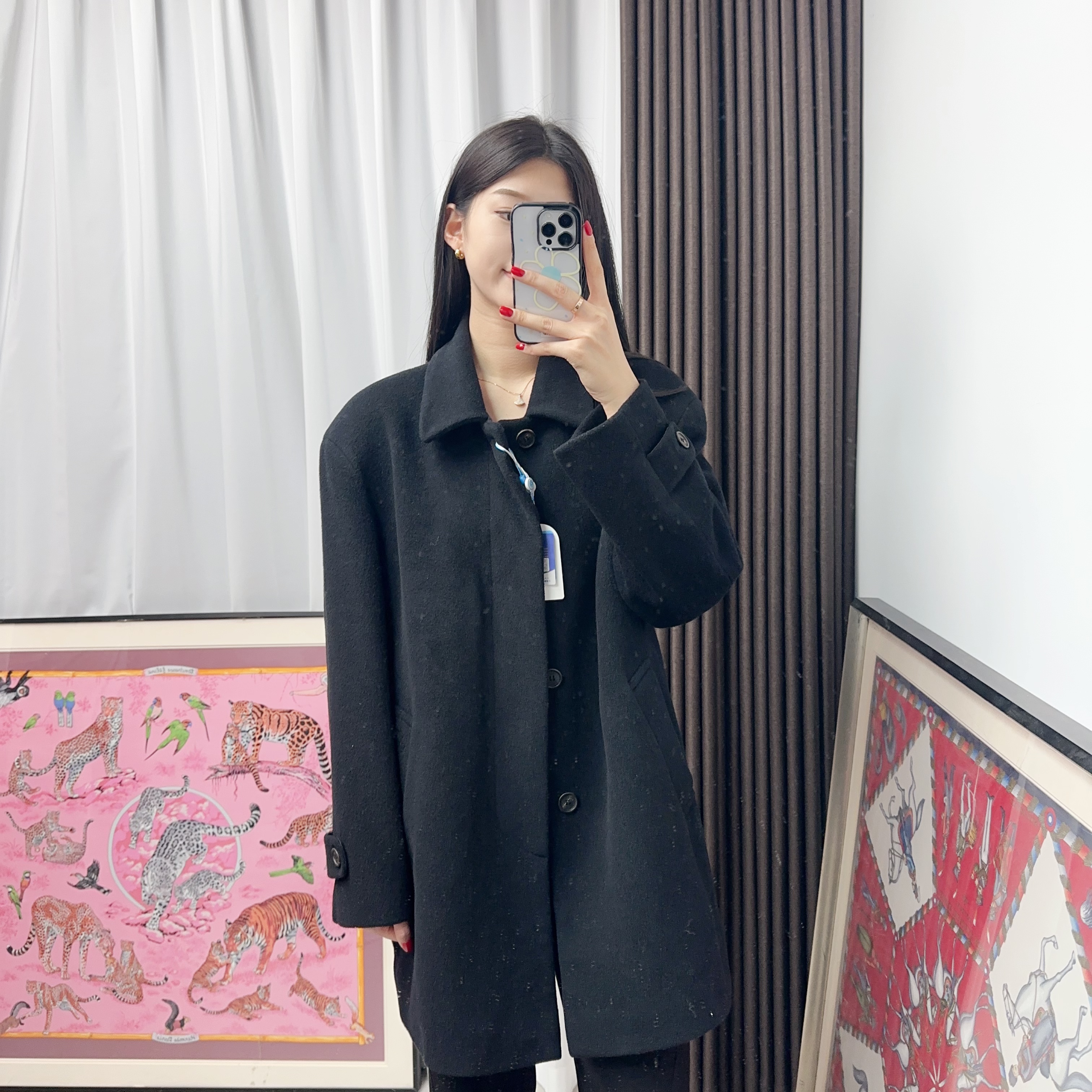 95新 YSL/圣罗兰 大衣黑色/251211DHMBD01