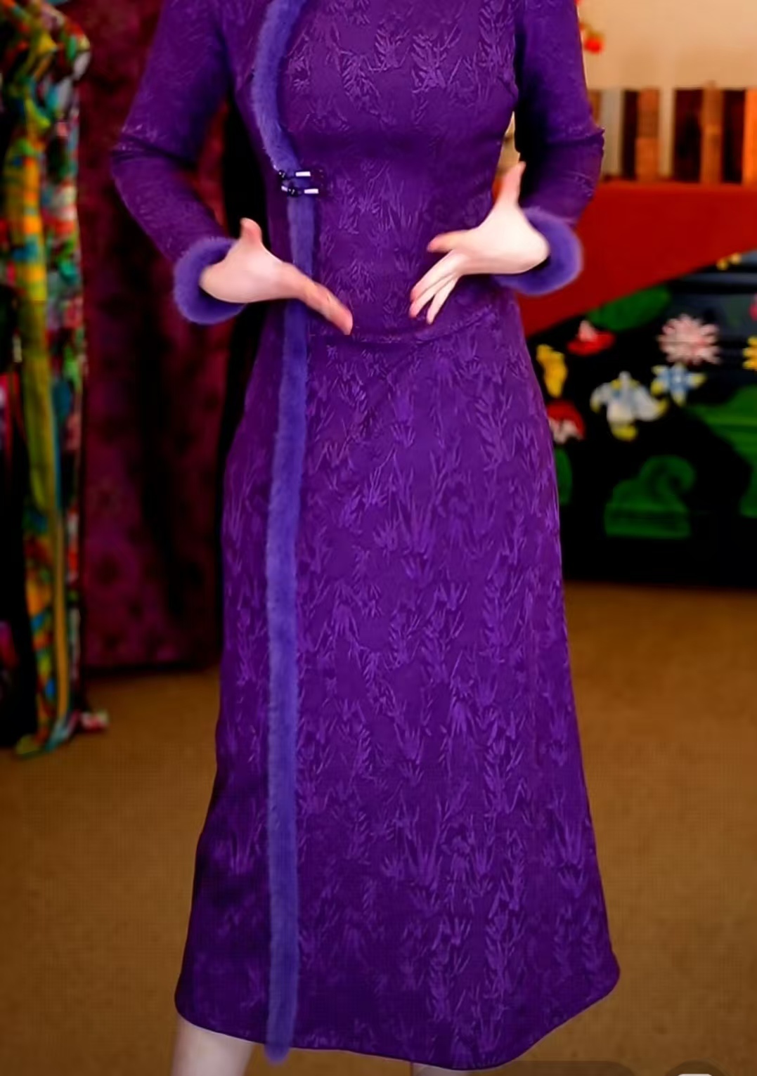 女色年华春夏新款黄绿色高级旗袍气质网红时尚夏季复古日常中国风