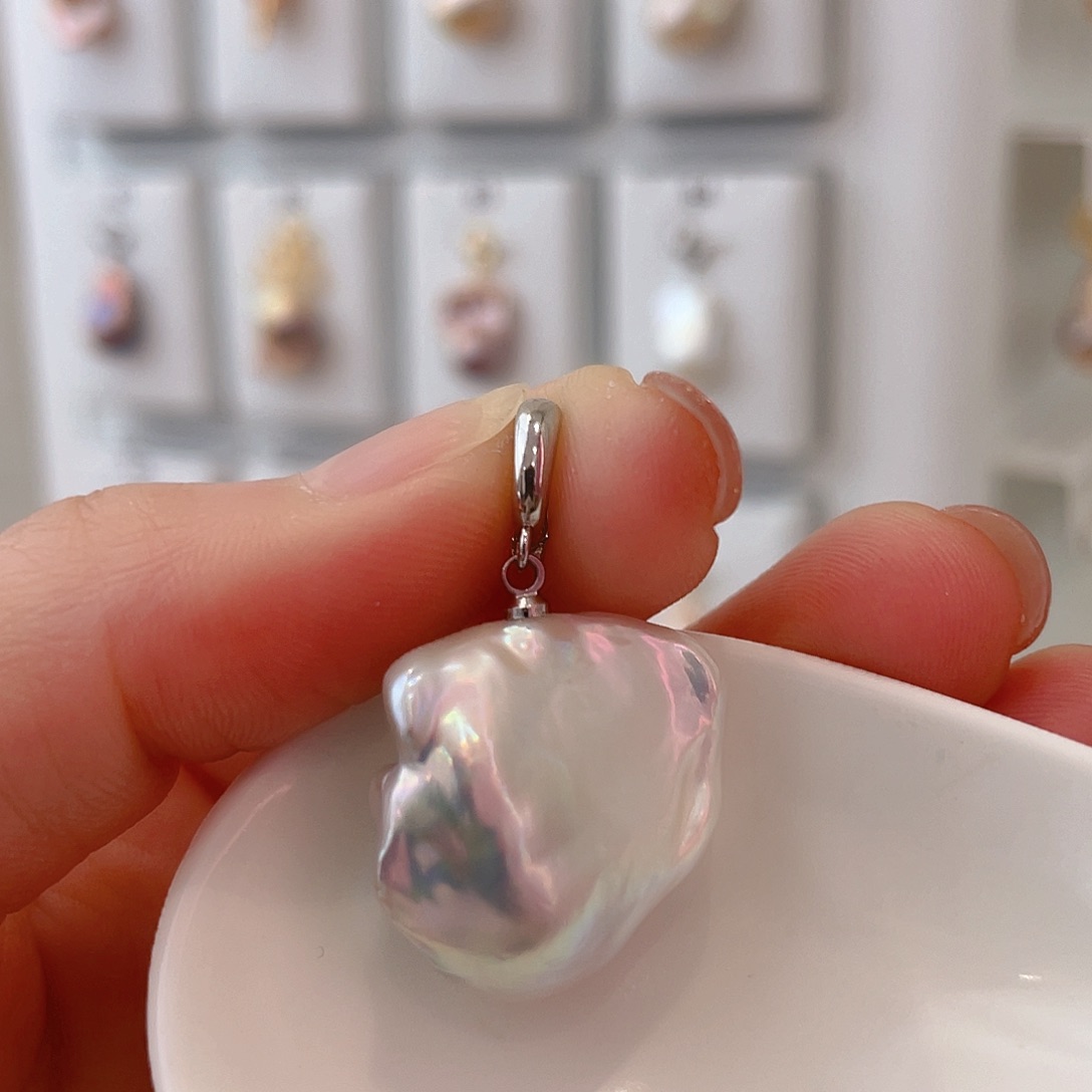 淡水珍珠颈饰银S925镶嵌