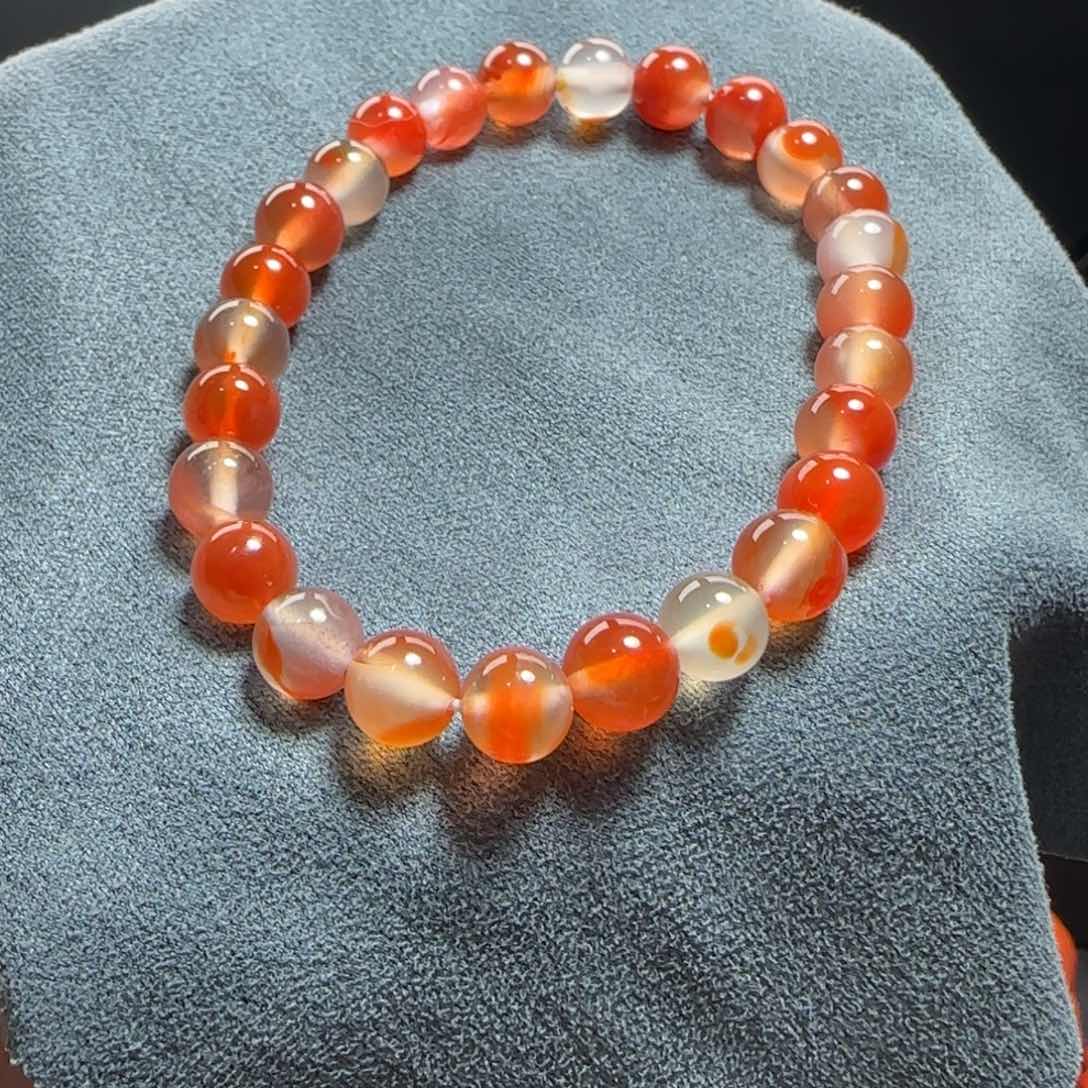 南红玛瑙冰飘手串未镶嵌