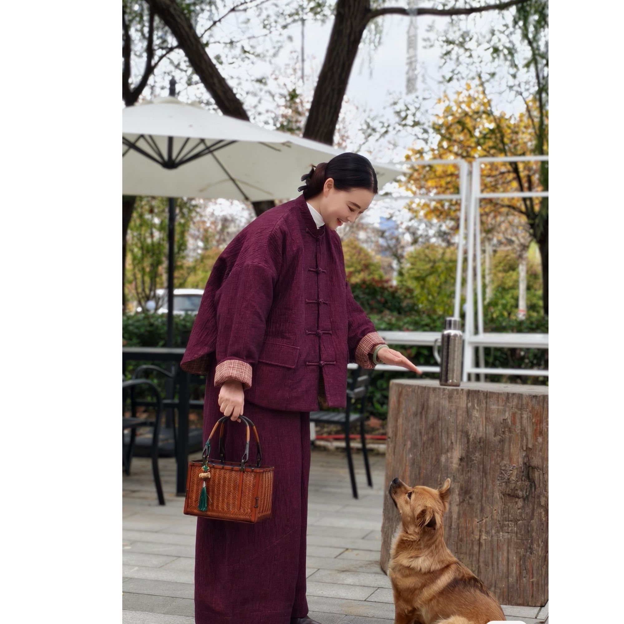 朴时如故《人间烟火》色织棉麻手工盘扣上衣