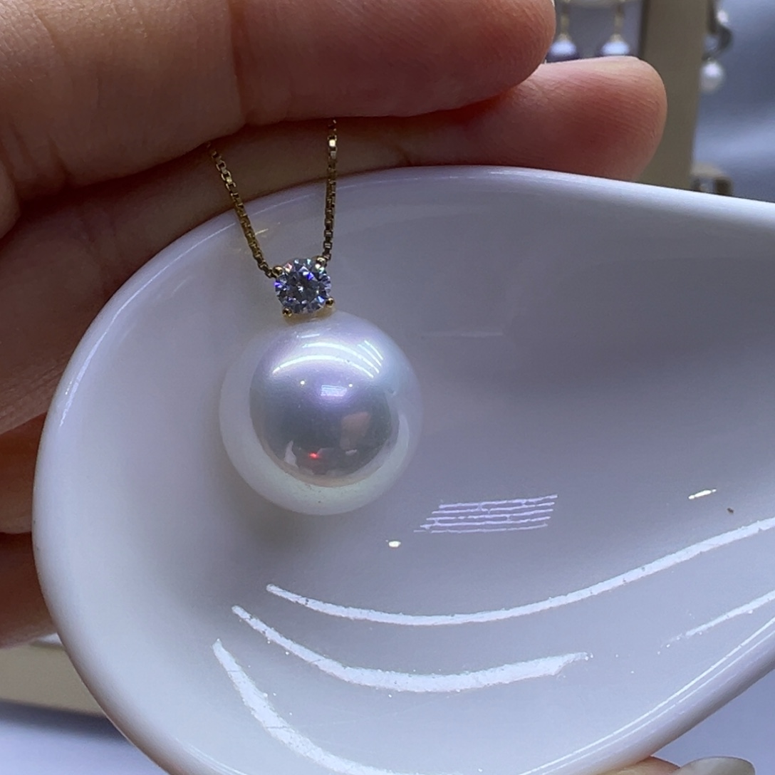 18K金镶嵌耳饰淡水珍珠