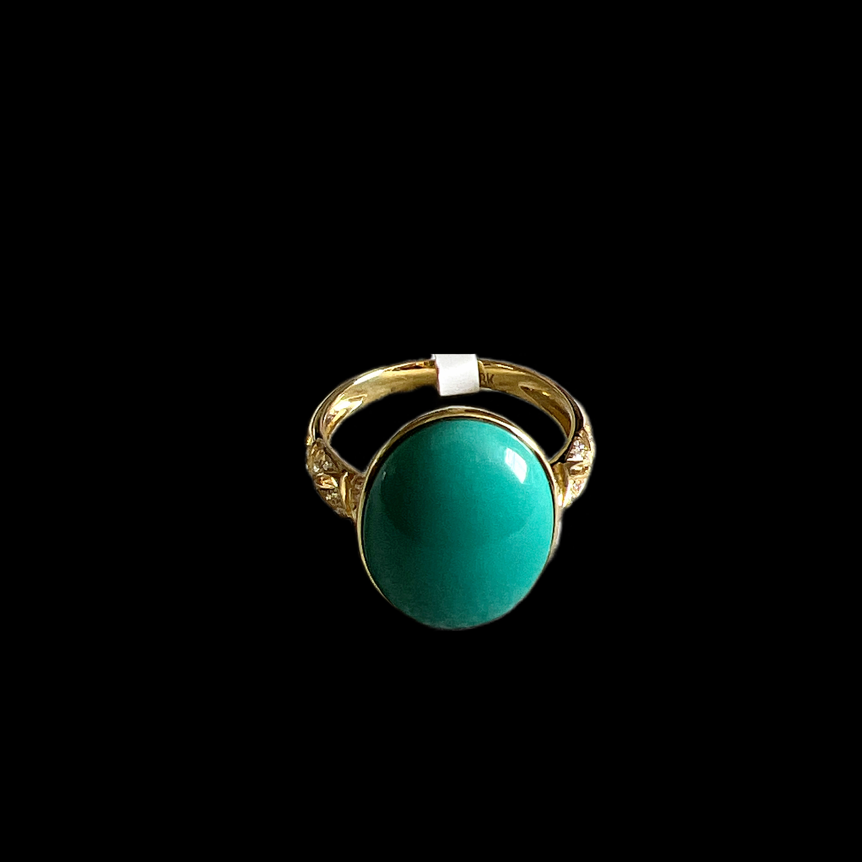 7747-绿松戒指18k孤品！