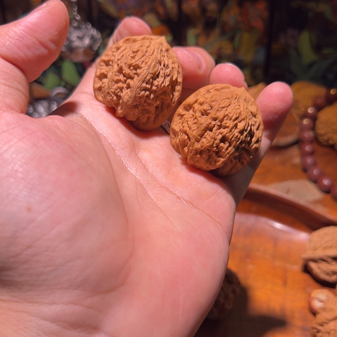 文玩核桃吊坠37全品蚂蚁沟一对