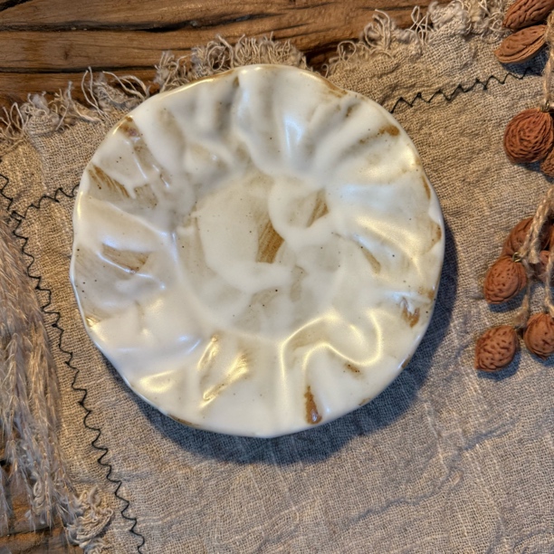 流云甜品碟5.5英寸复古手作咖啡杯杯碟