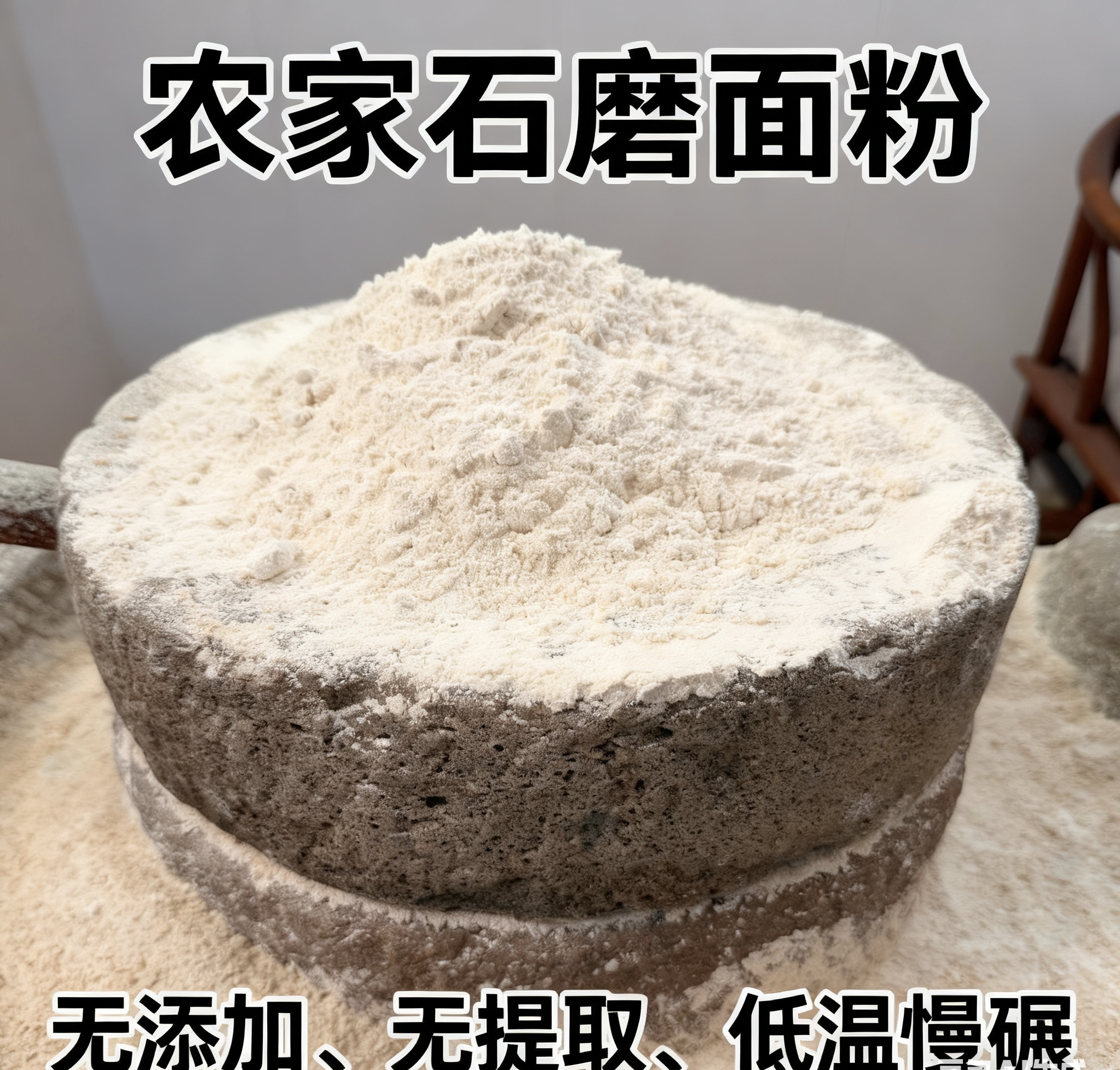 真石磨小麦面粉蒸馒头无添加新国标70粉保留麦芯纯天然自磨胚芽