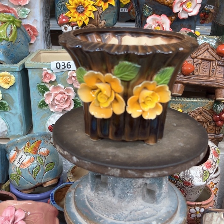 紫砂花盆粗陶材质多肉花盆