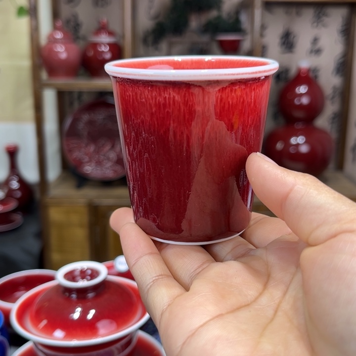 景德镇陶瓷浅行原矿釉小可乐杯