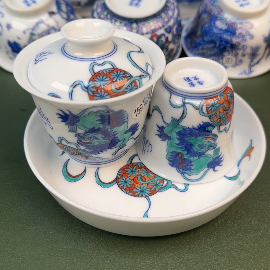 彦祖纯手工手绘茶具