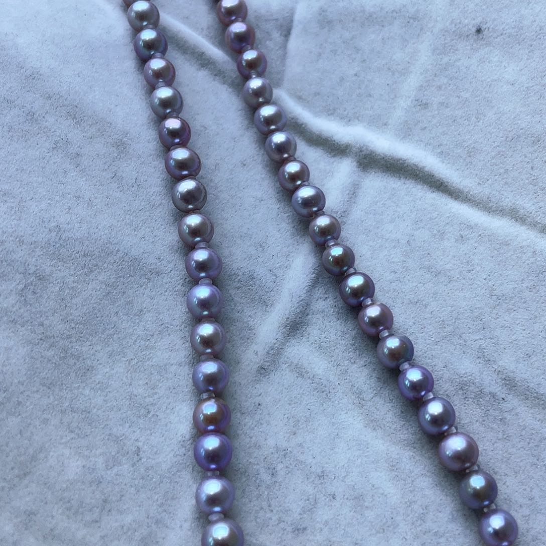 淡水珍珠颈饰银S925镶嵌