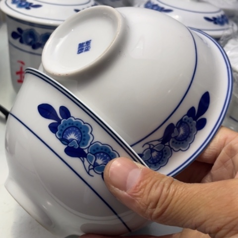 碟景德镇陶瓷5英寸双蕾花2个