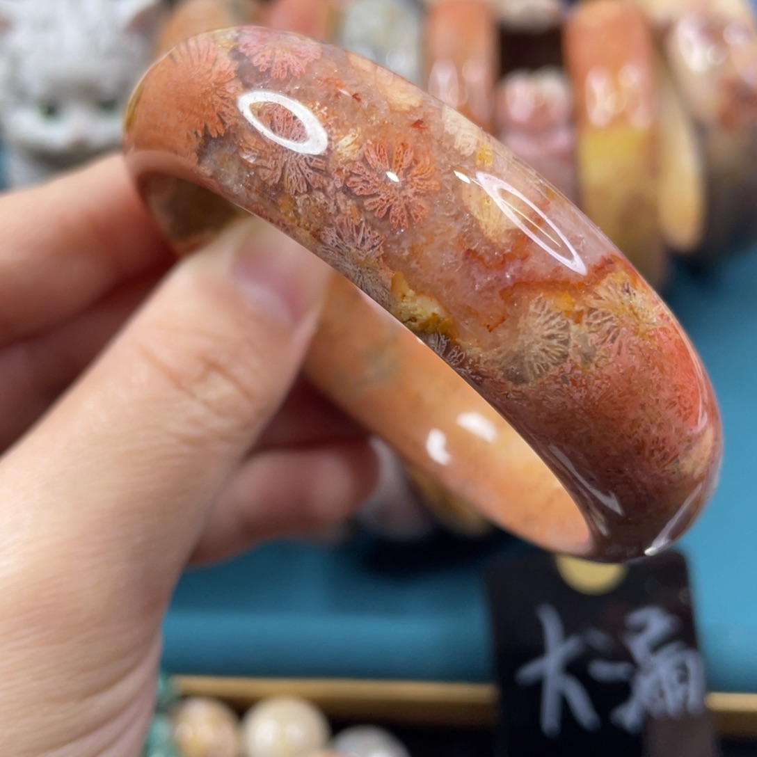 未镶嵌手镯硅化玉