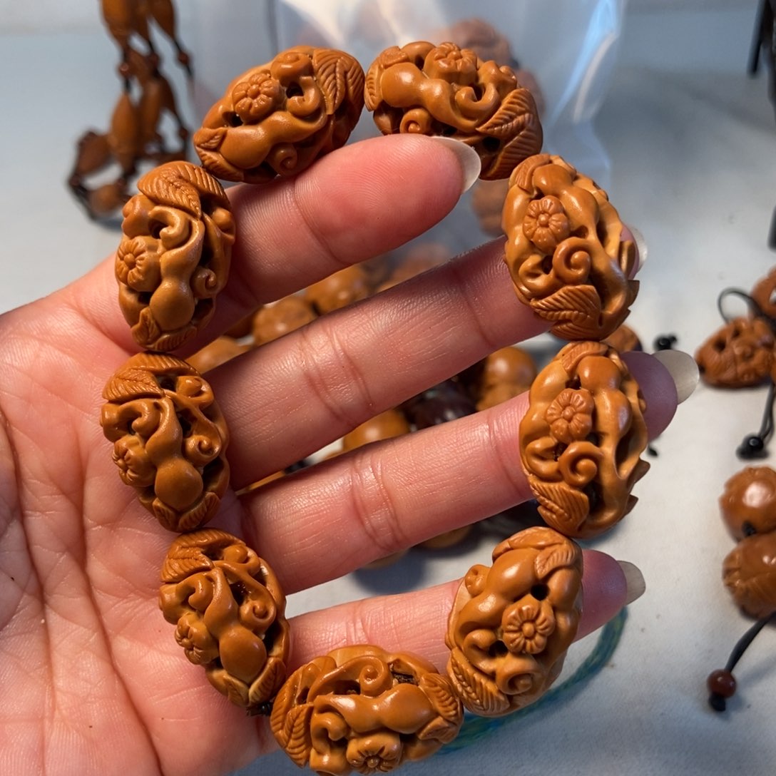 橄榄核手串/手链镂空葫芦18