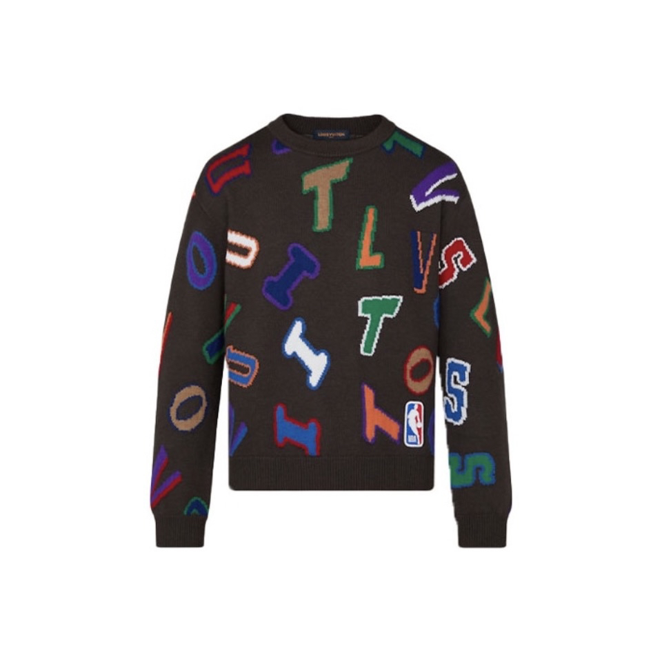 99新 LouisVuitton/路易威登 联名NBA羊绒圆领毛衣/L码