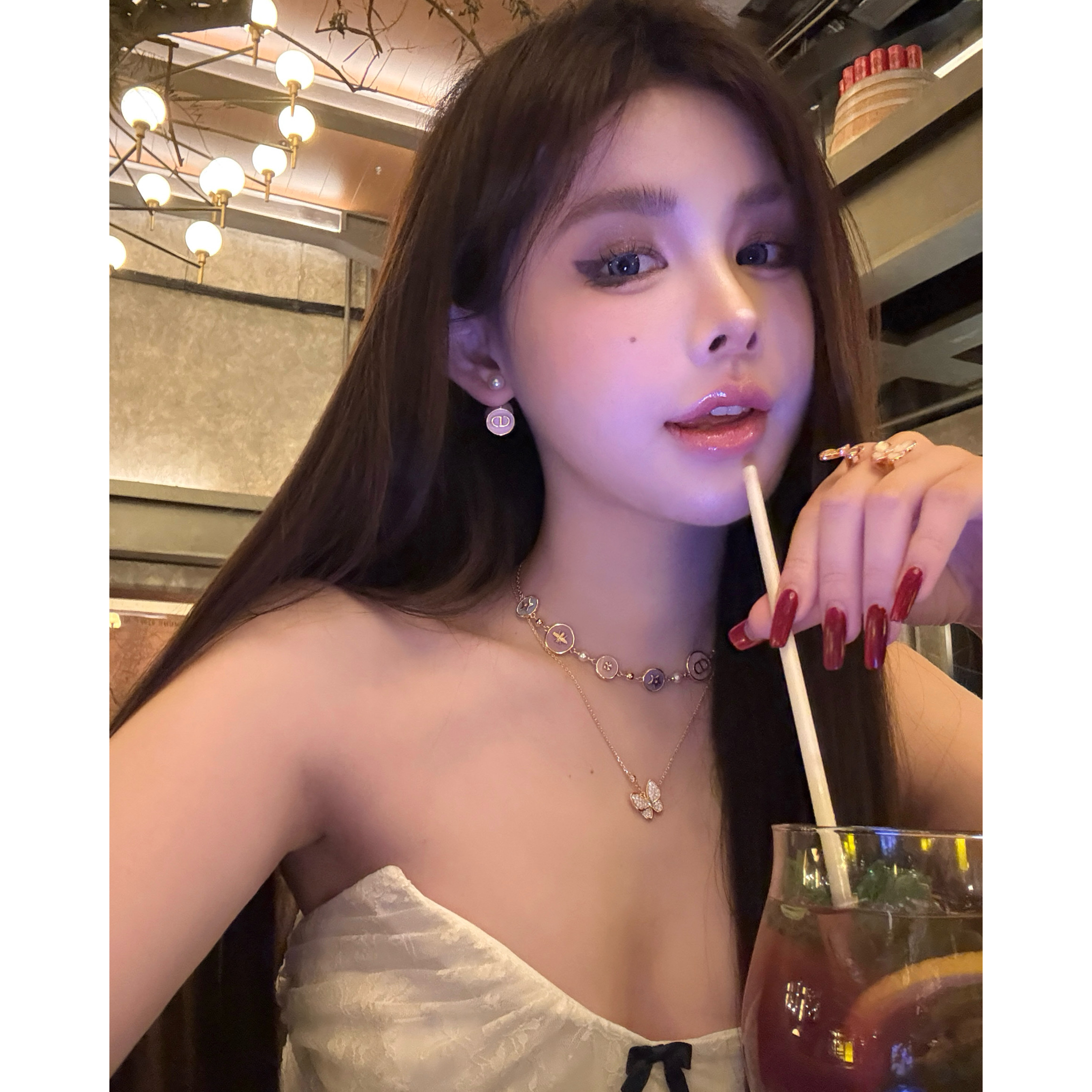 铜合金项链 P1196 蝴蝶项链