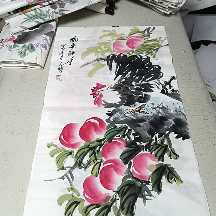 国画涤**晓国画花鸟花鸟国画