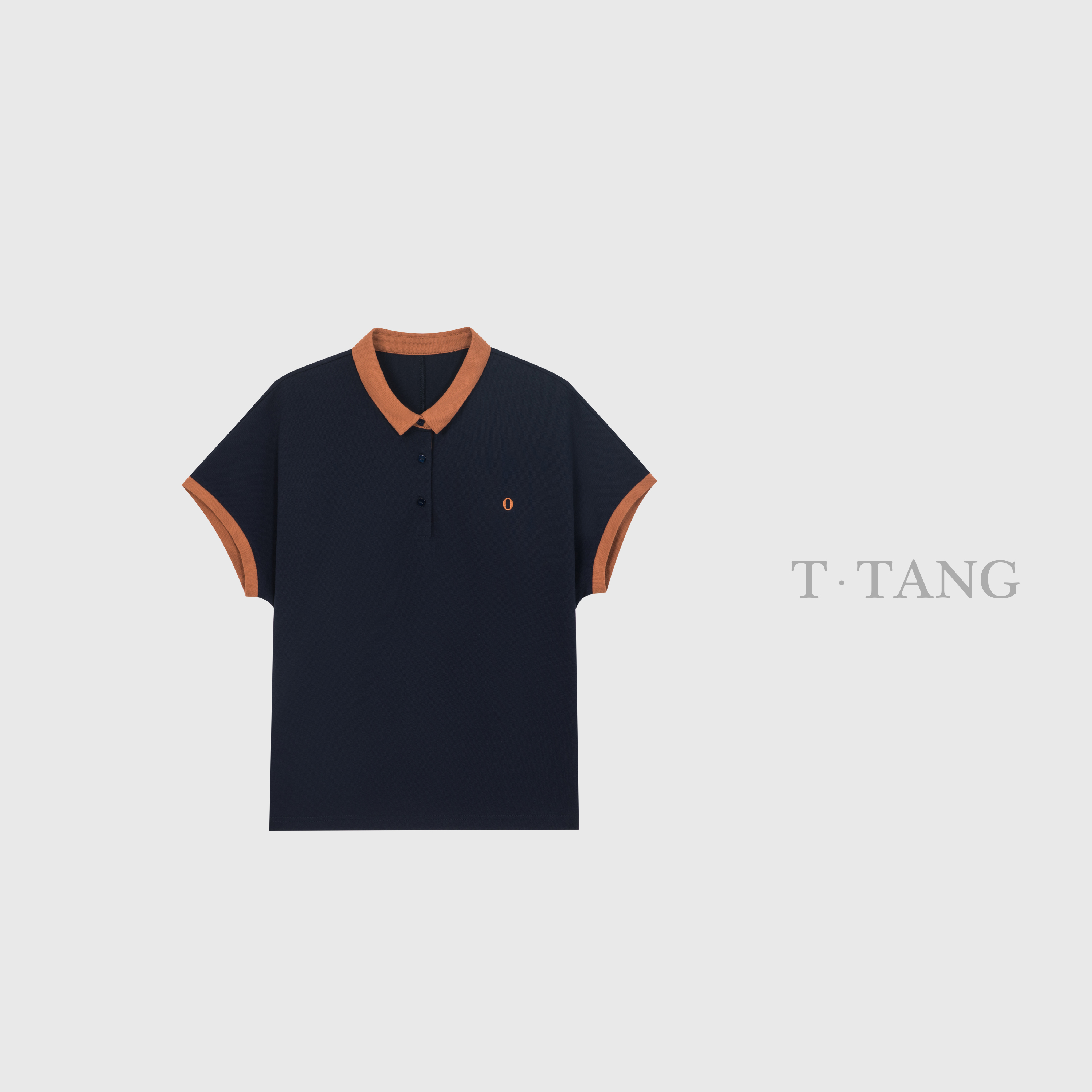 FL秋季200g丝光珠地棉尚休闲百搭简约印花撞色Polo领上衣【6360】