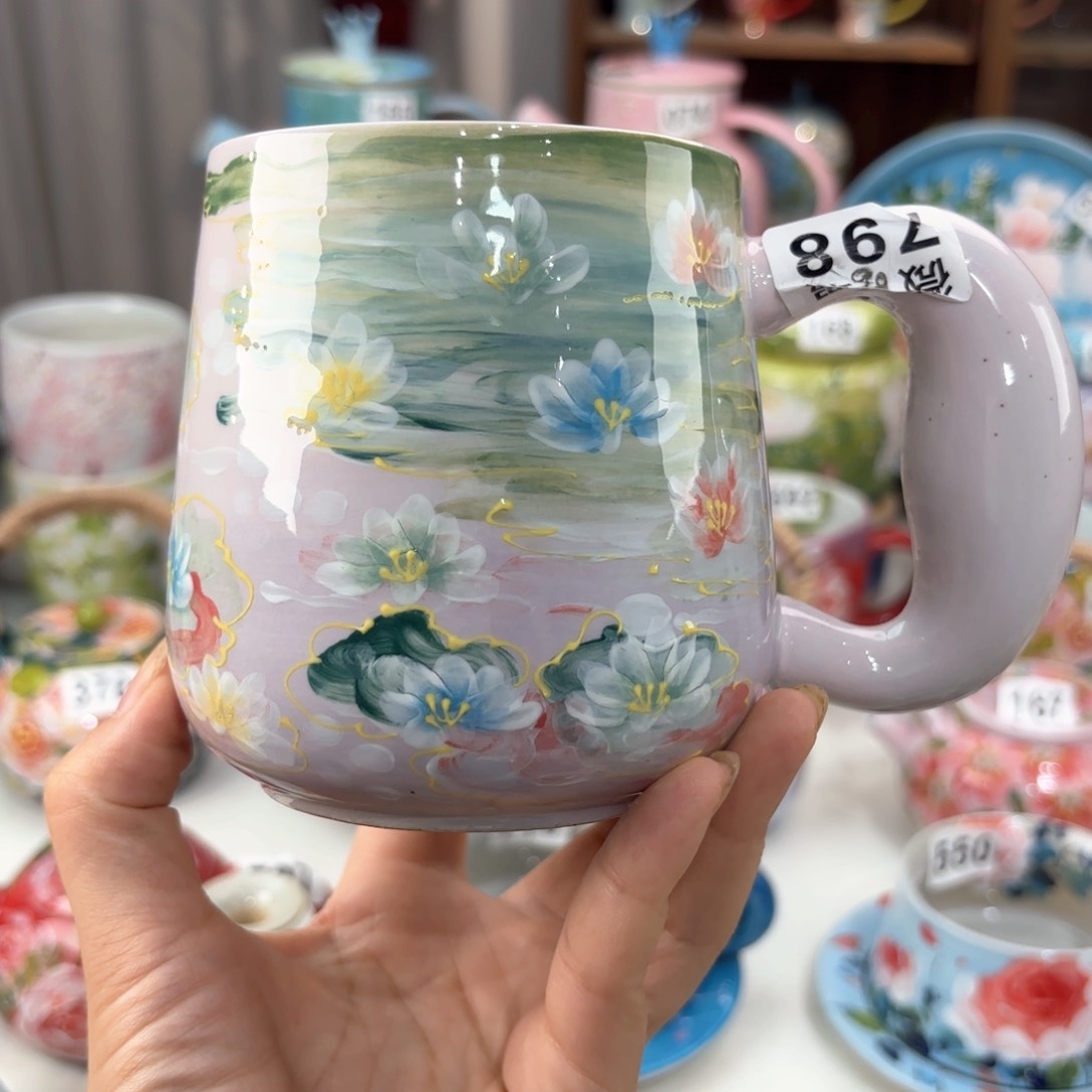 景德镇手绘高温釉下彩陶瓷茶具