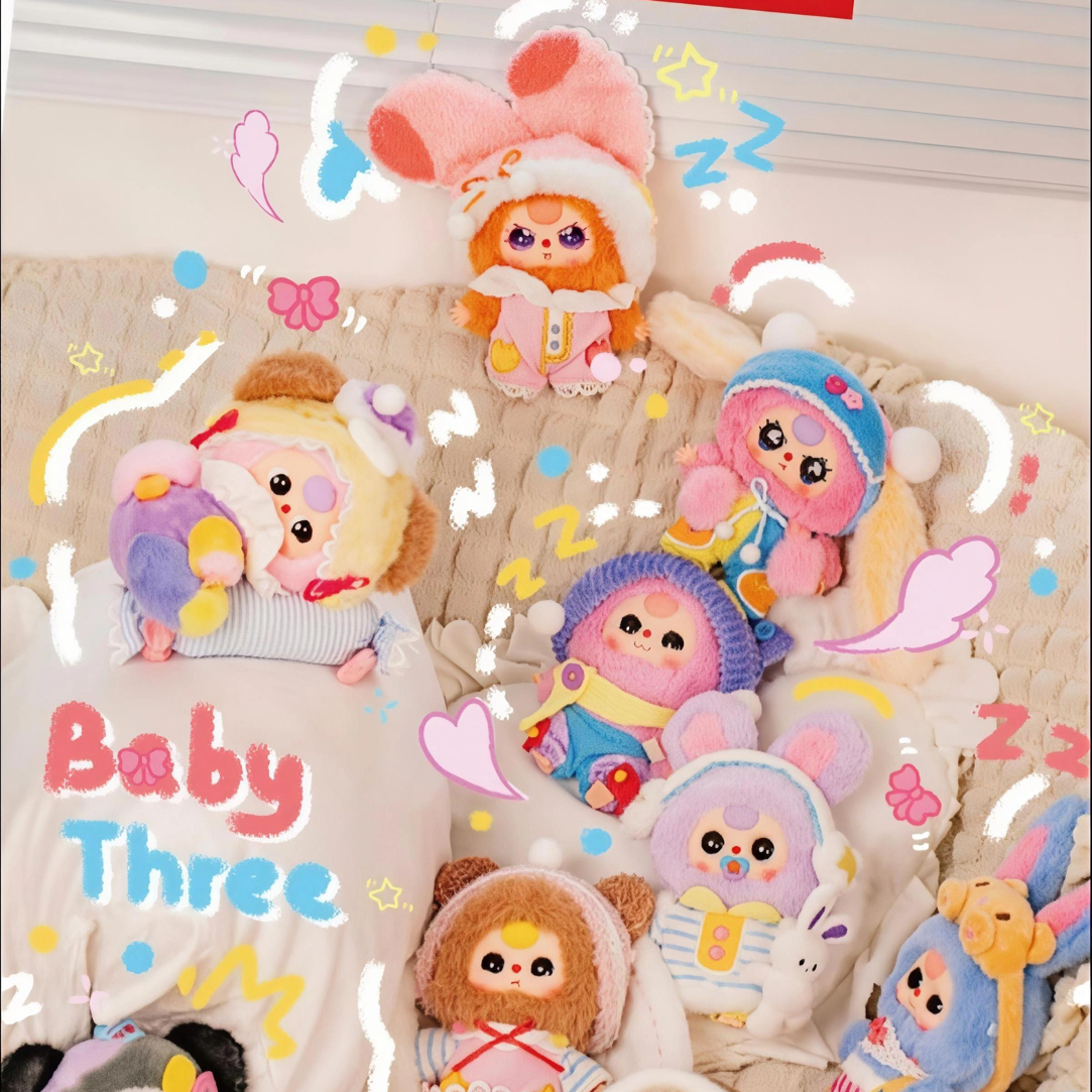 baby three 甜梦100% 毛绒潮玩可爱盲盒