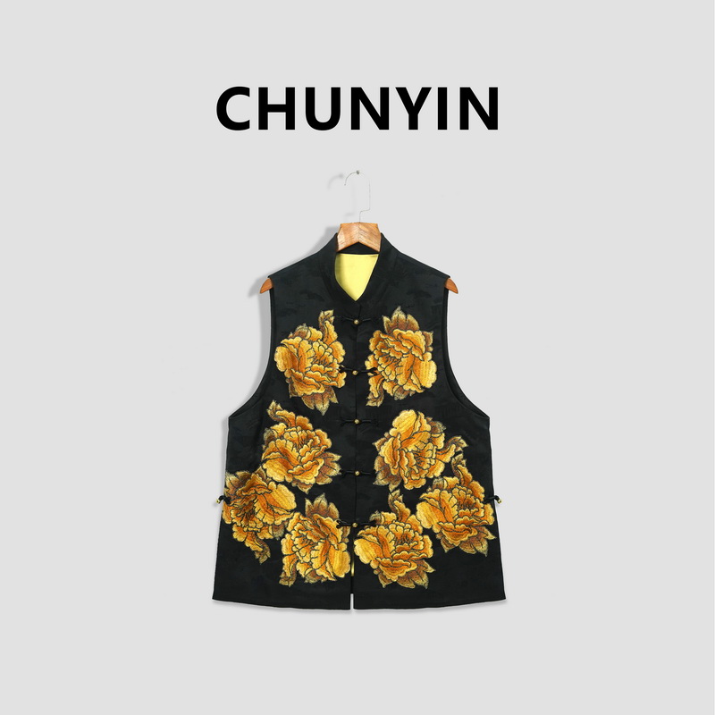 李心儿【若南 马甲】休闲时尚个性气质百搭宽松马甲25615